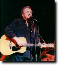 Johnny Cash on stage