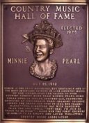 The Hall Of Fame plaque of Minnie Pearl