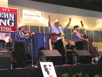 John England & the Western Swingers on stage at the Legends Of Western Swing festival, Wichita Falls, Texas